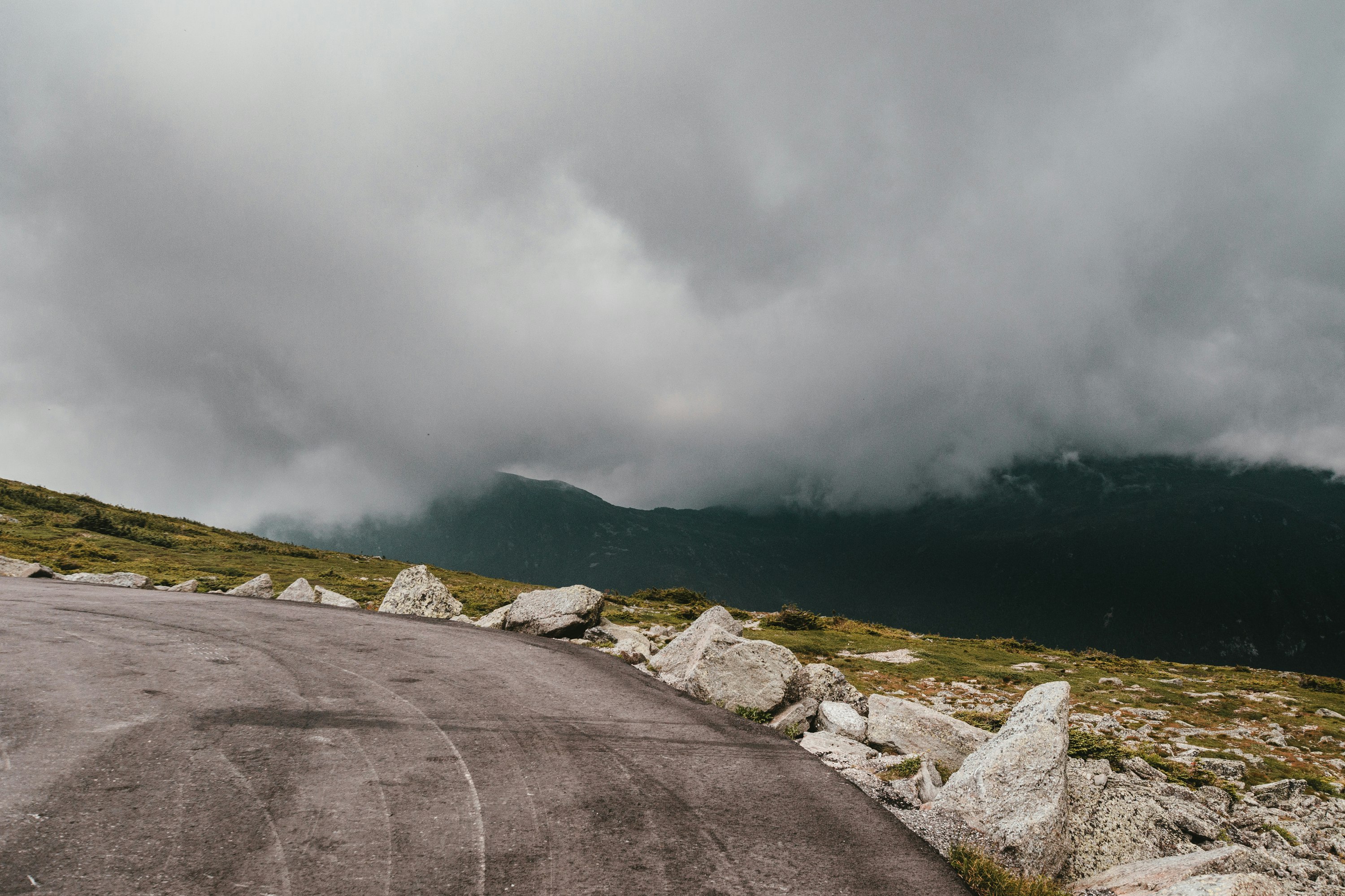 gray paved road