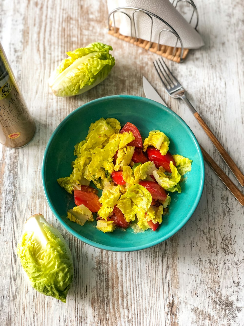 bowl of vegetable on floor