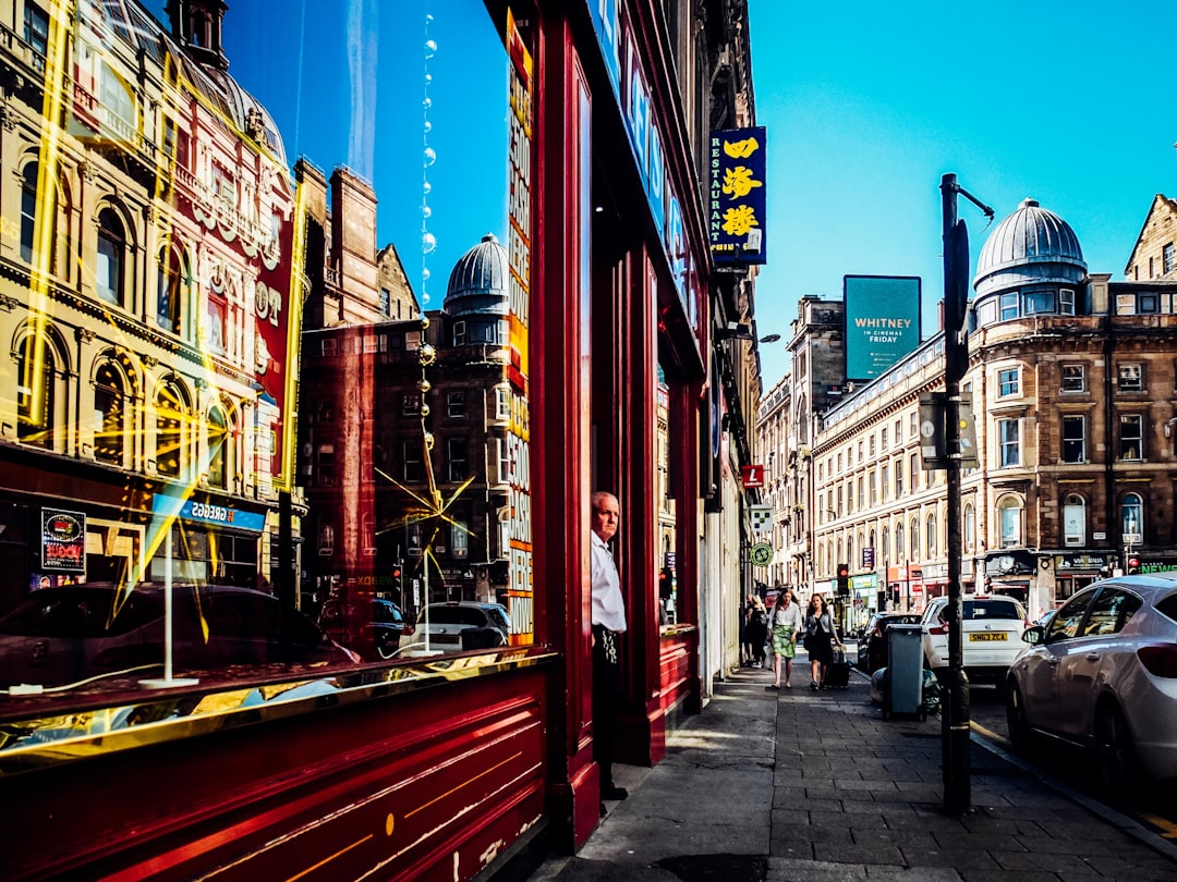 man standing in front of store, Thinking about Greggs