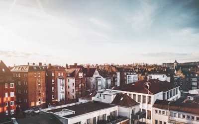 aerial photography of city town zoom background