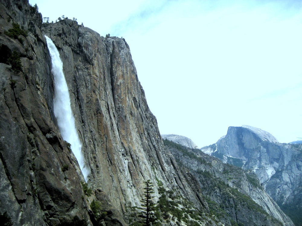 landscape photography of waterfalls