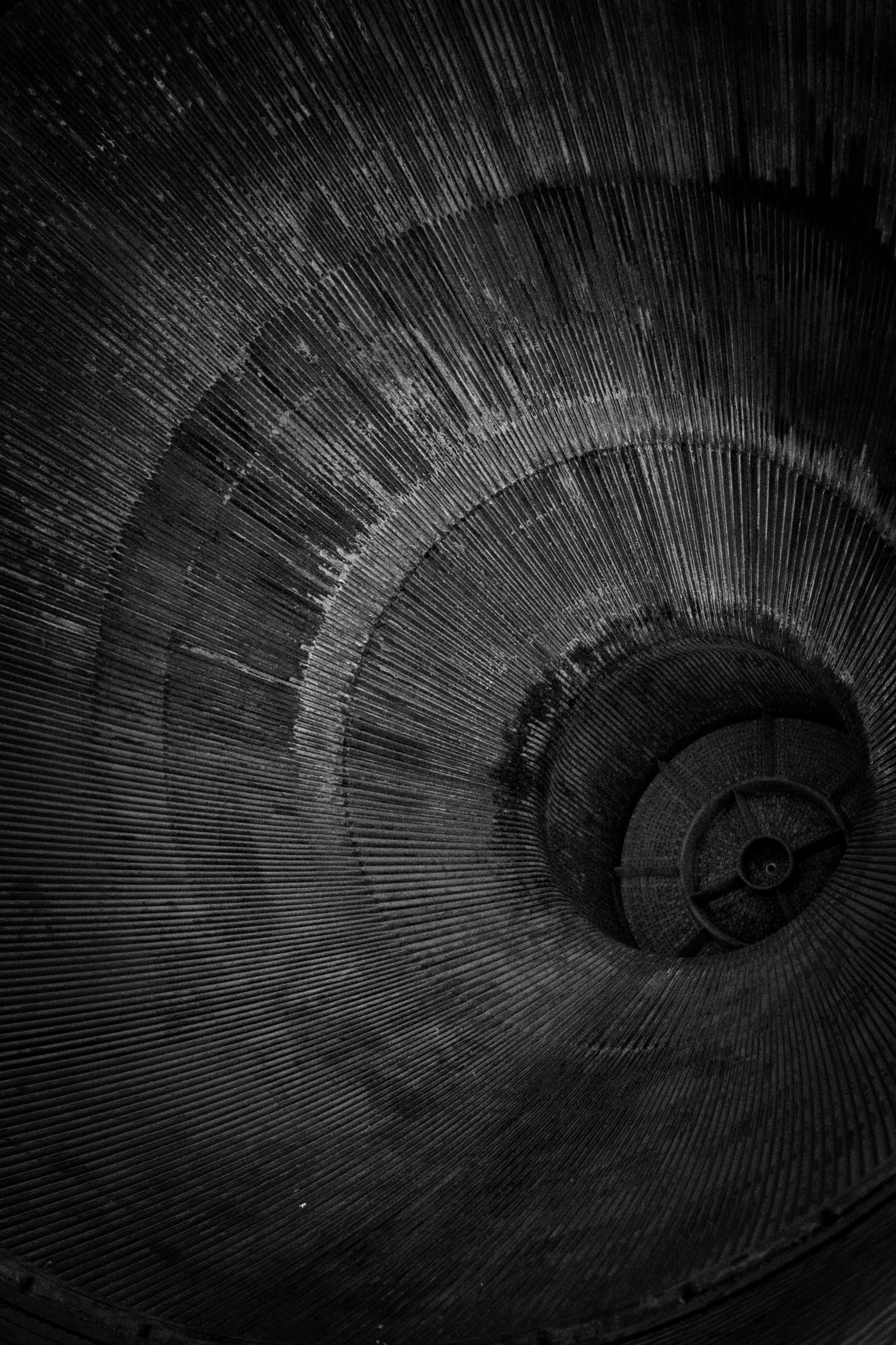 On a trip to Houston, TX, we cannot miss the NASA space center! This was taken in the rocket park exhibit that had the real Saturn V lunar apollo rocket on display, and this was a picture of one of the huge exhaust nozzles of the rocket’s engines - the most powerful in history.