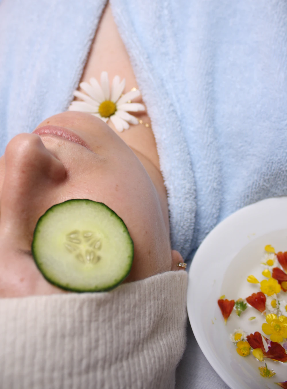 Woman relaxing during a curated spa wellness treatment
