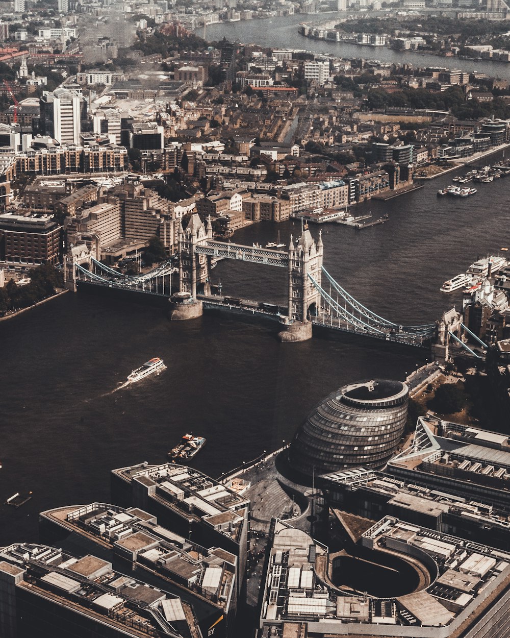 aerial photography of London Bridge