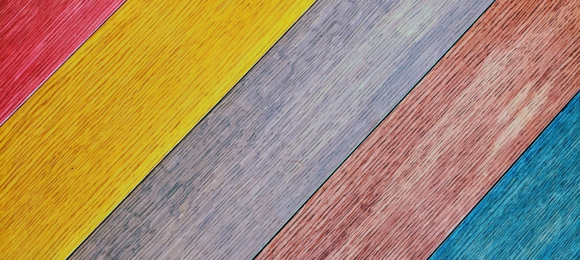 multicolored wooden surface