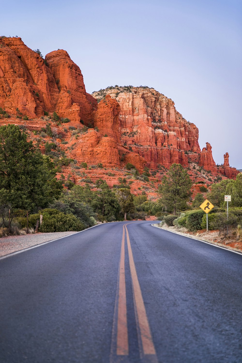 road leading to red mountain