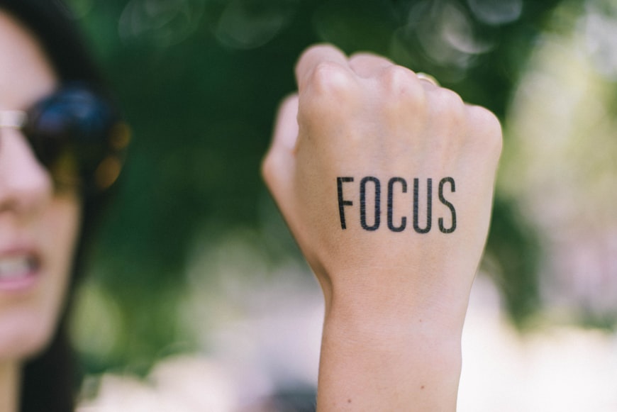 focus written in hand