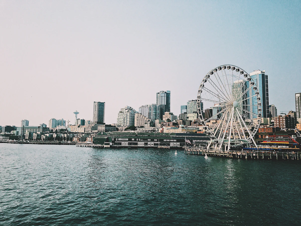 Seattle waterfront and downtown high-rises
