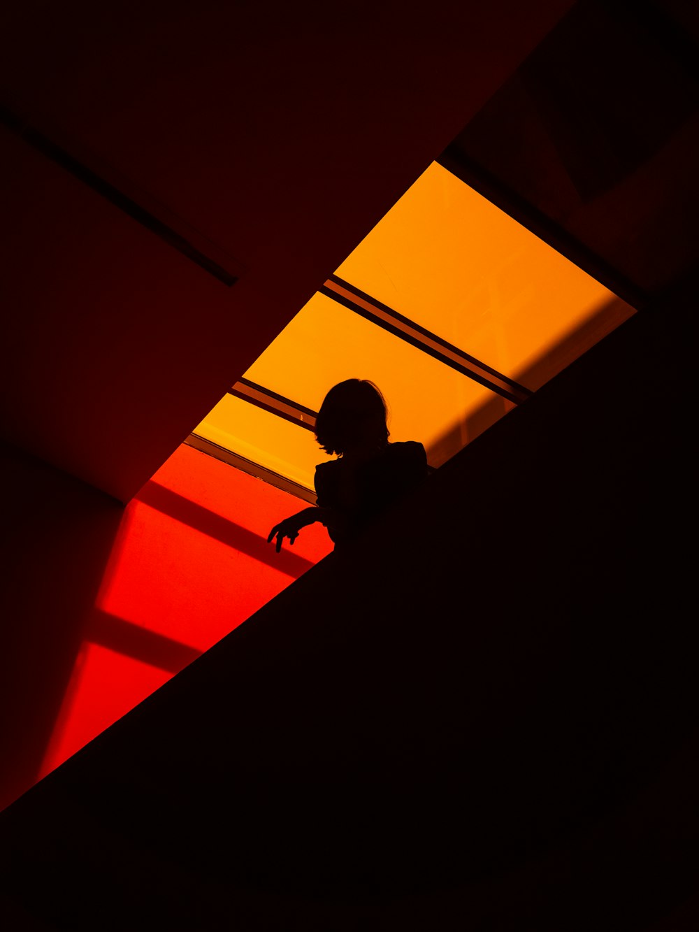 silhouette photography of woman