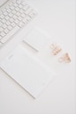 white paper near clips