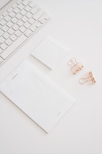 white paper near clips