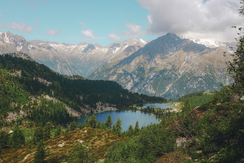 bird's-eye view photography of mountain range