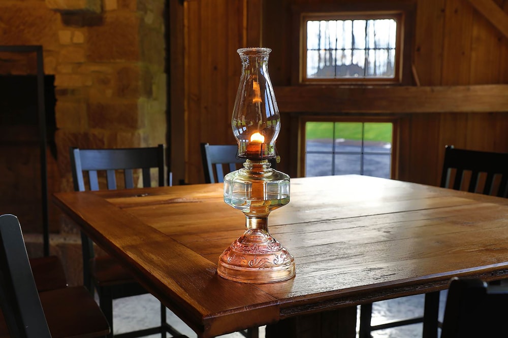 glass kerosene lantern