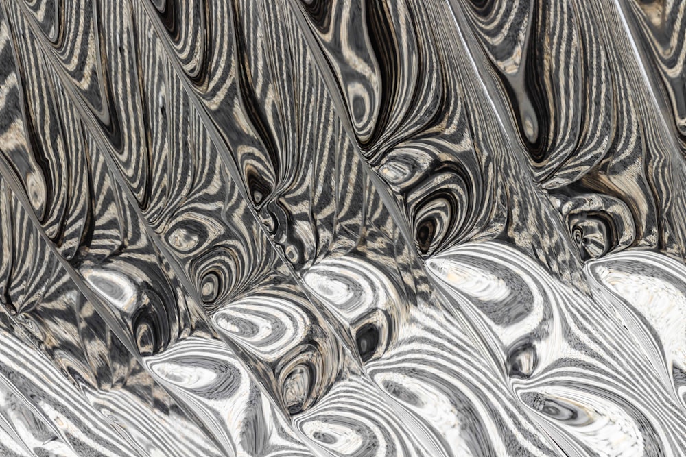 a group of black and white marbles