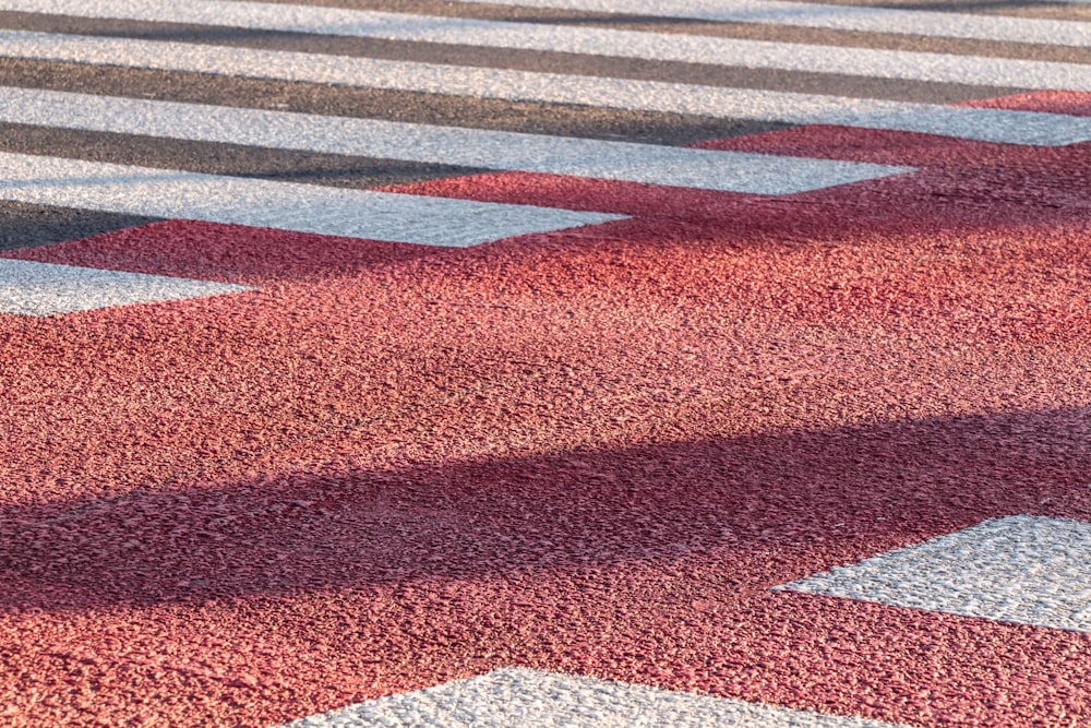 red and gray concrete roadway