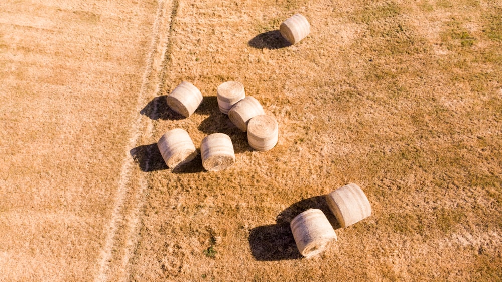 aerial view of bale roll
