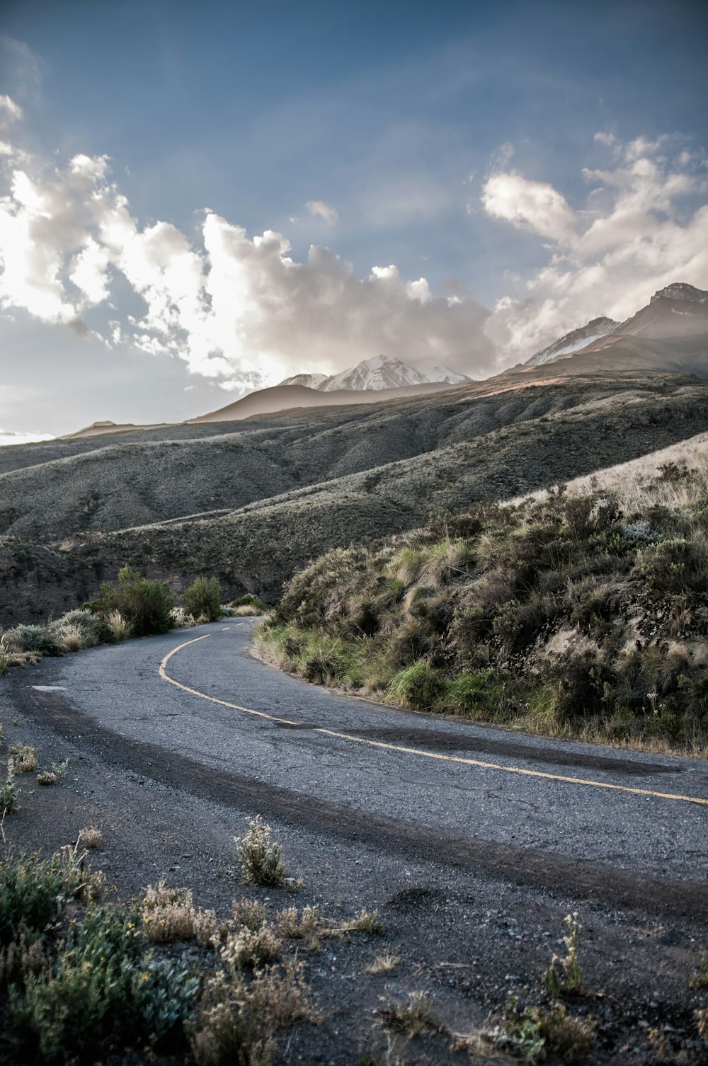 concrete road on hills