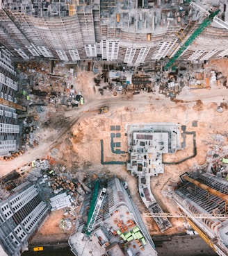 aerial photography of white high-rise concrete building