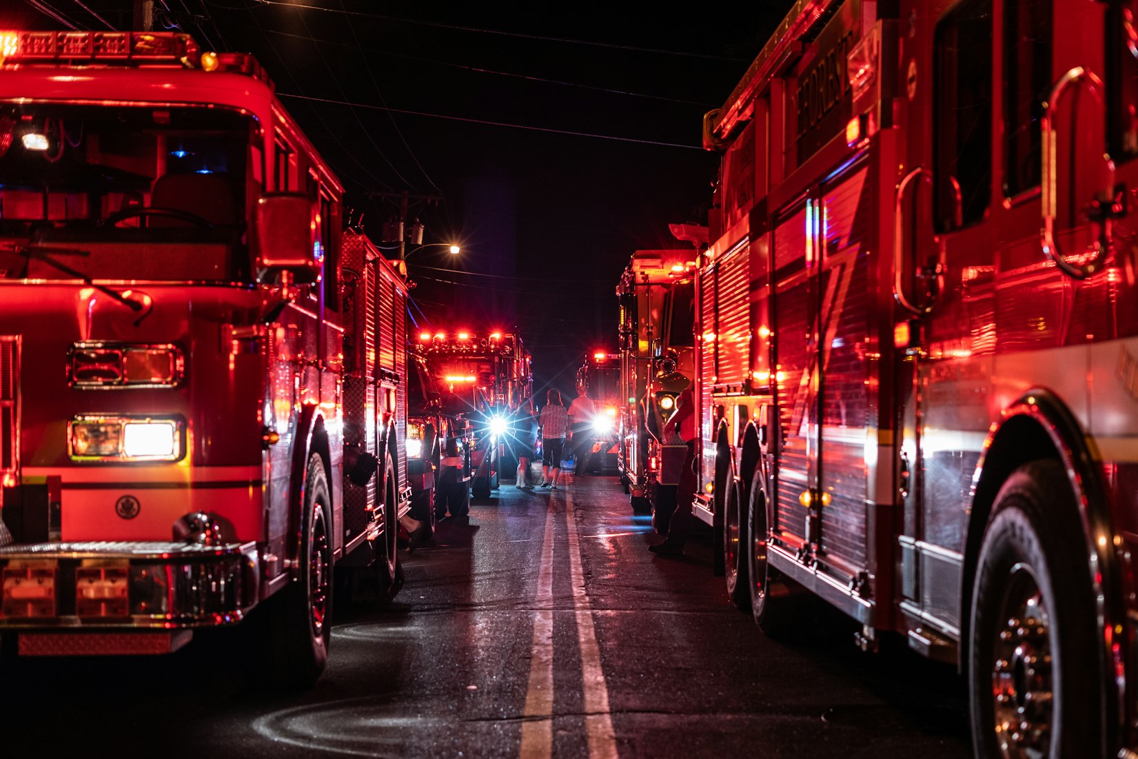 A memorial for a killed volunteer firefighter in Sun Prairie, Wisconsin (Connor Betts via Unsplash)