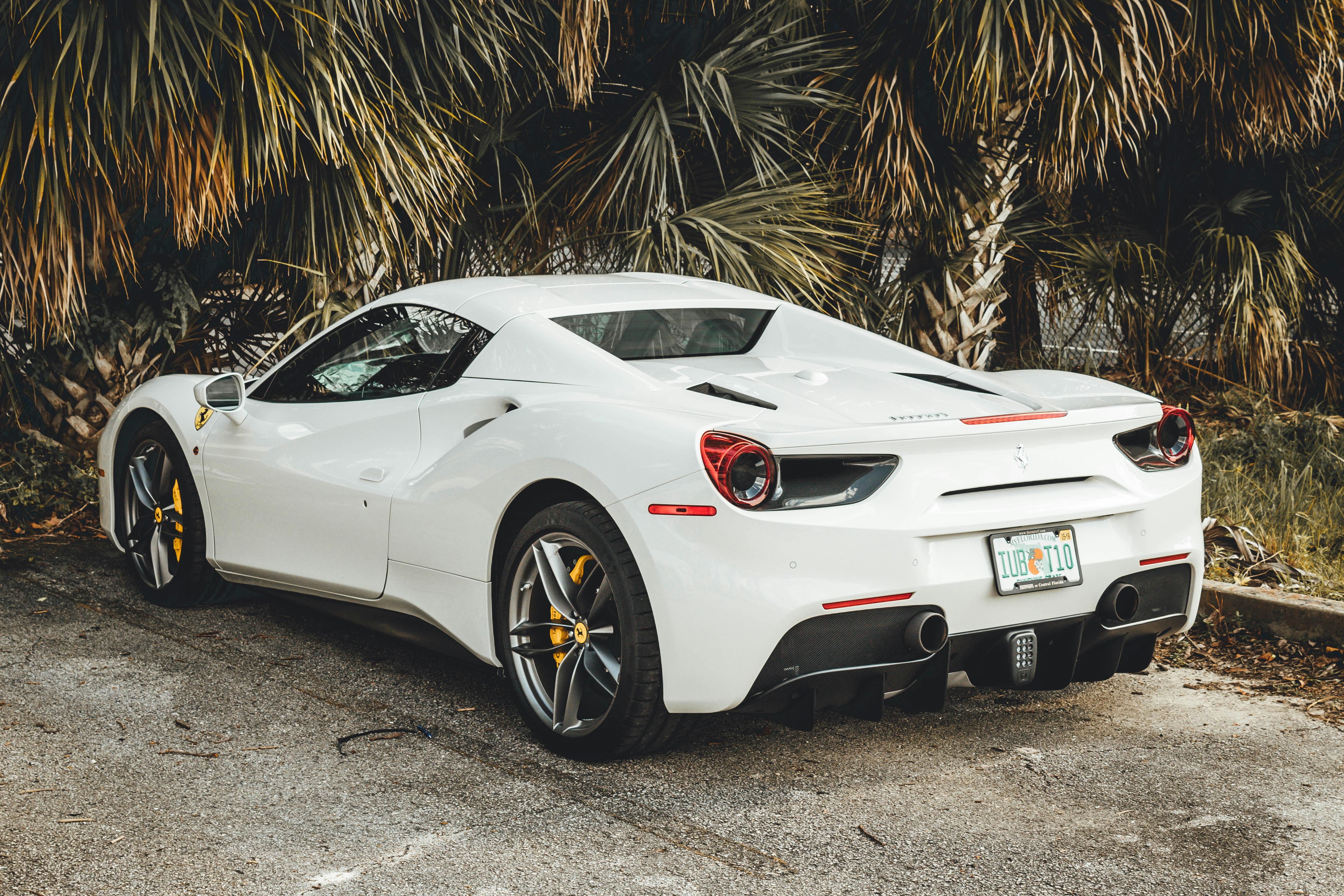 Ferrari 488GTB in White, Parked