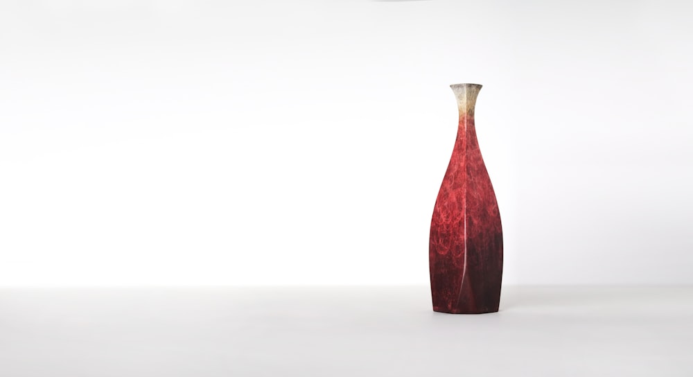 red ceramic vase