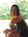 woman drinking juice
