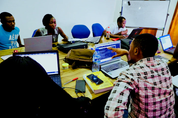 African students collaborating