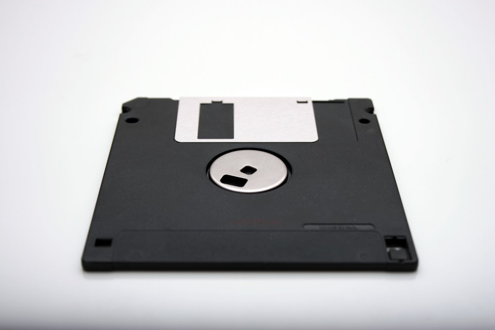black floppy diskette