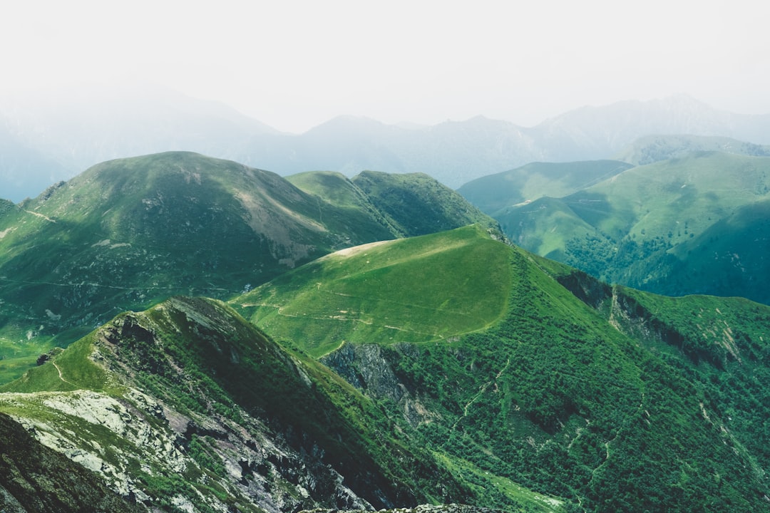 top view of mountains