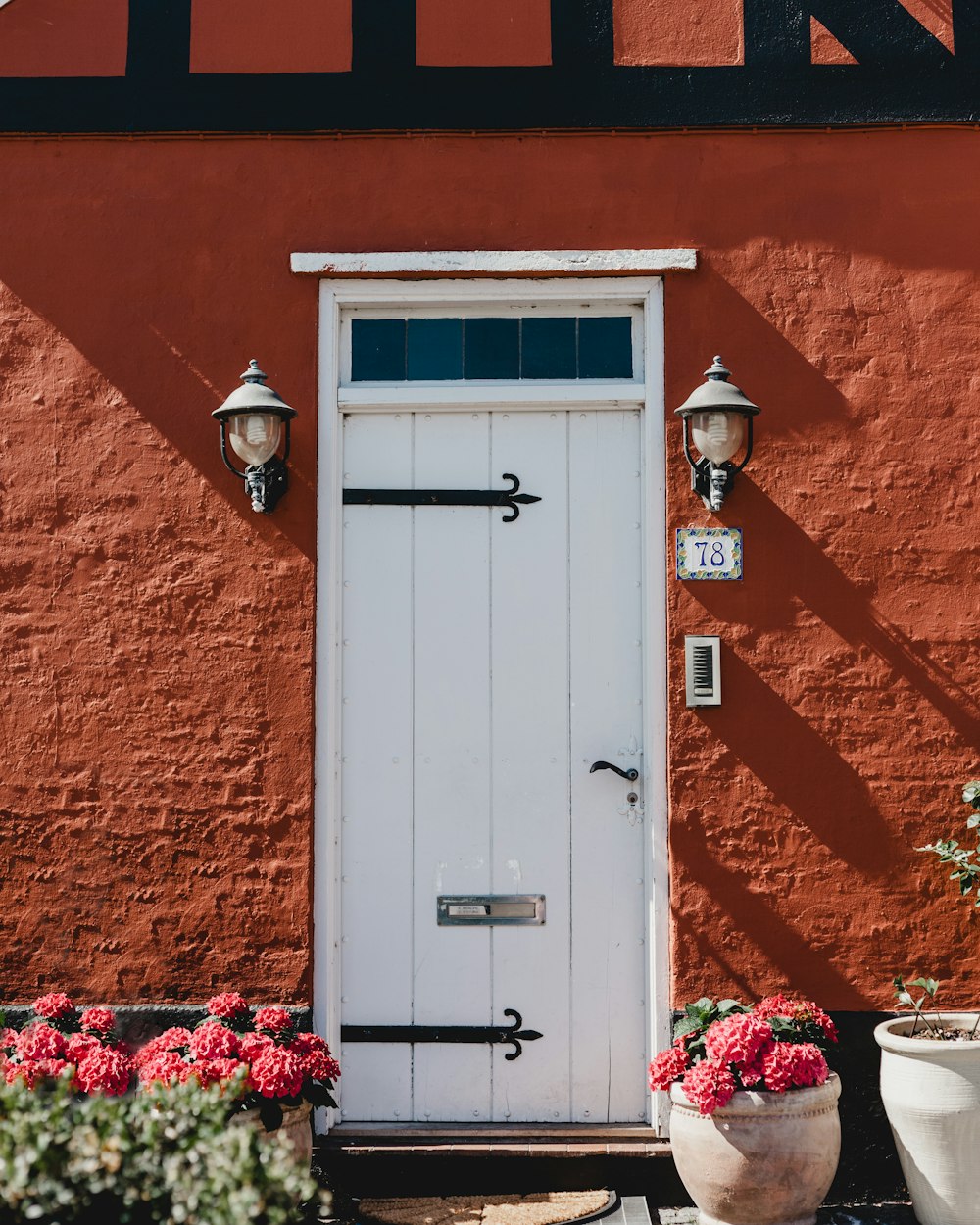 closed white wooden door