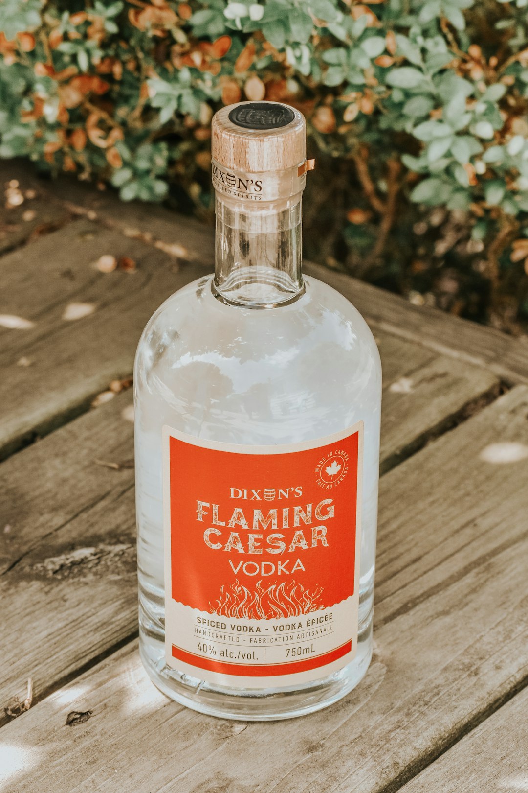 Dixens Flaming Caesar Vodka bottle