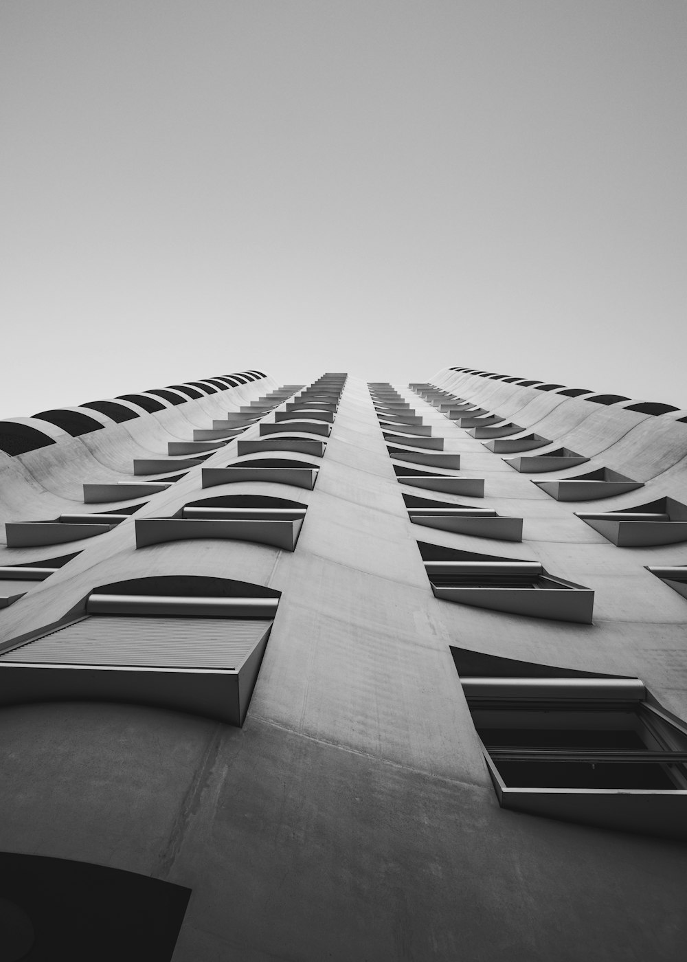 low-angle photography of gray concrete building