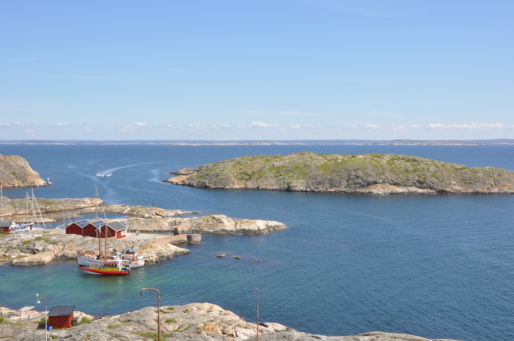 bird's eye photography of island