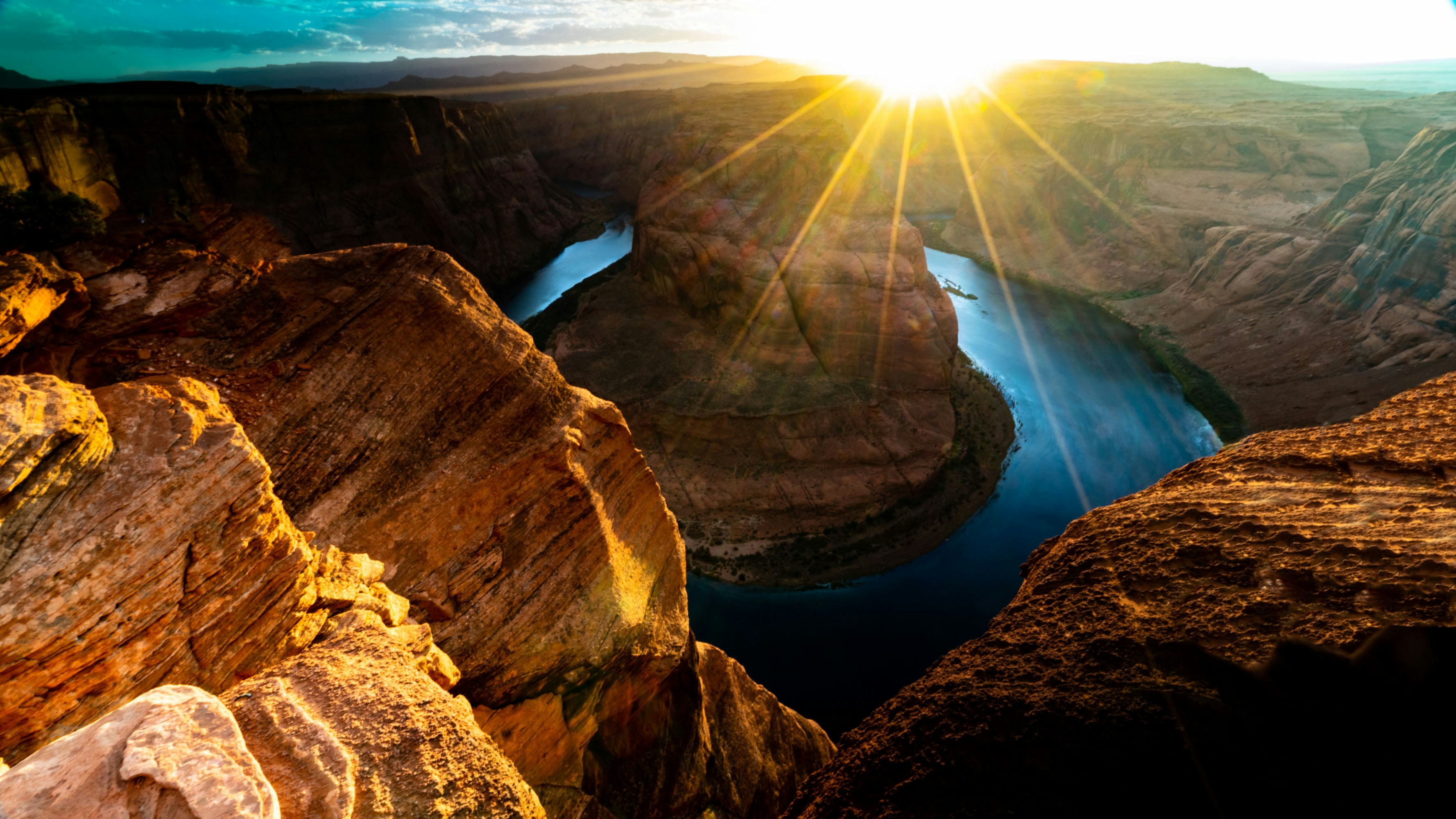 landscape photography of canyon