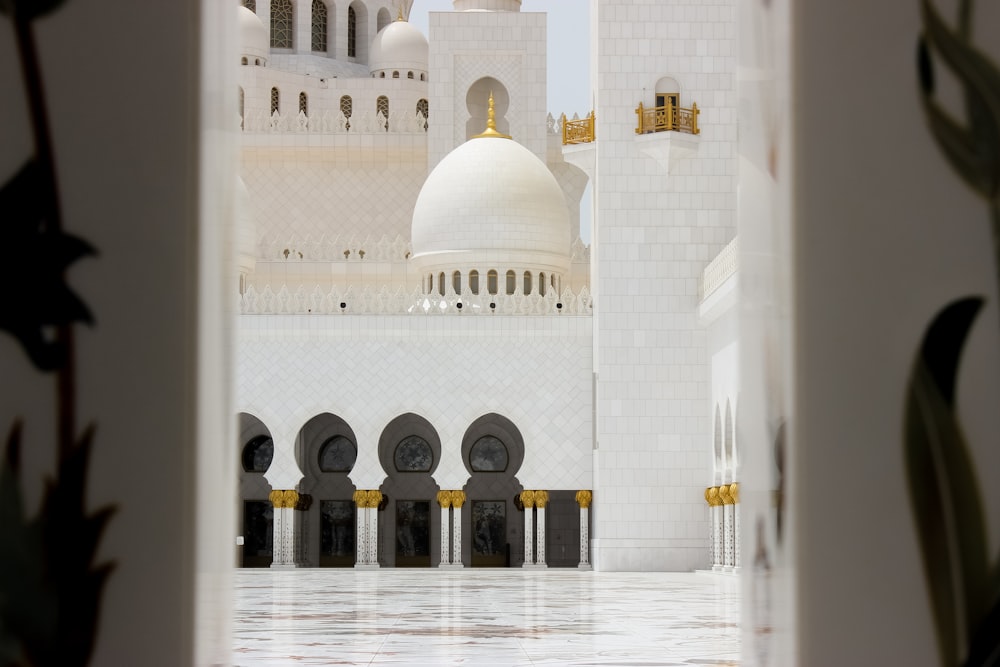 white concrete temple photo