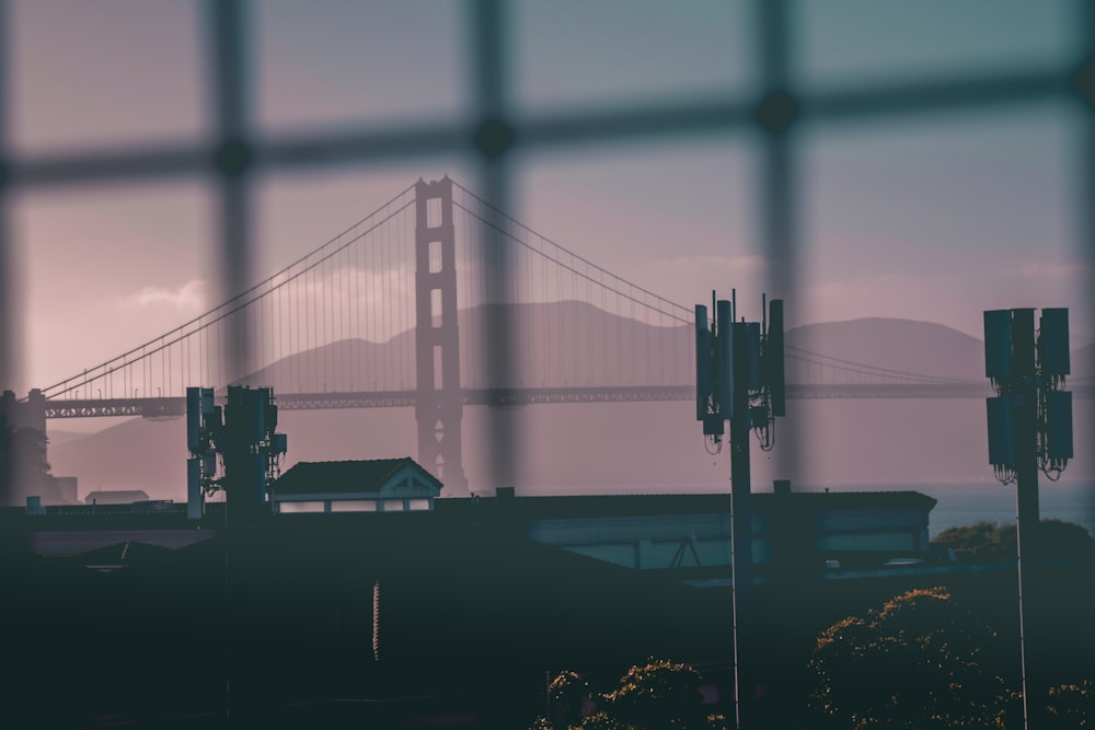 Golden Gate bridge shot from fence