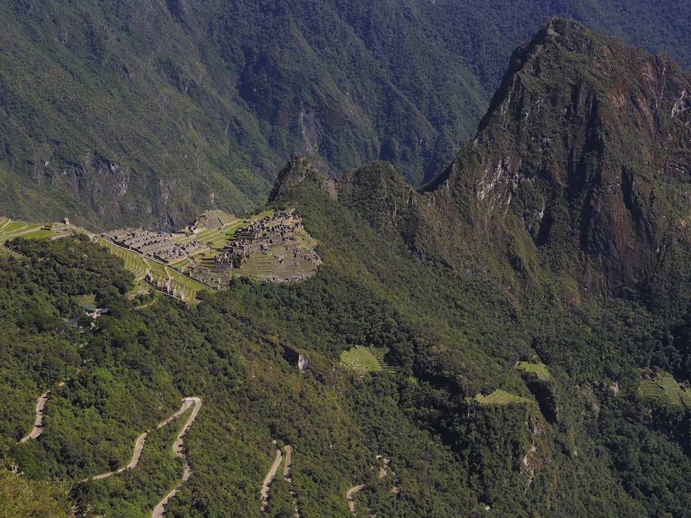 aerial view of mountain during day time