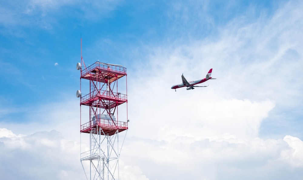 flight aircraft beside satellite