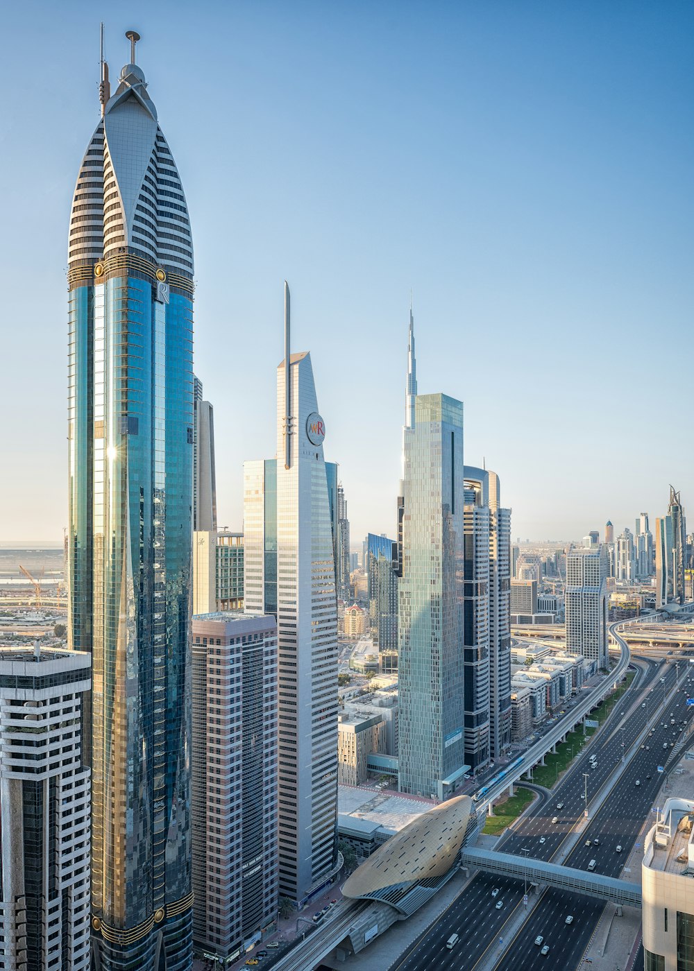 Aerial View of Dubai in daylight