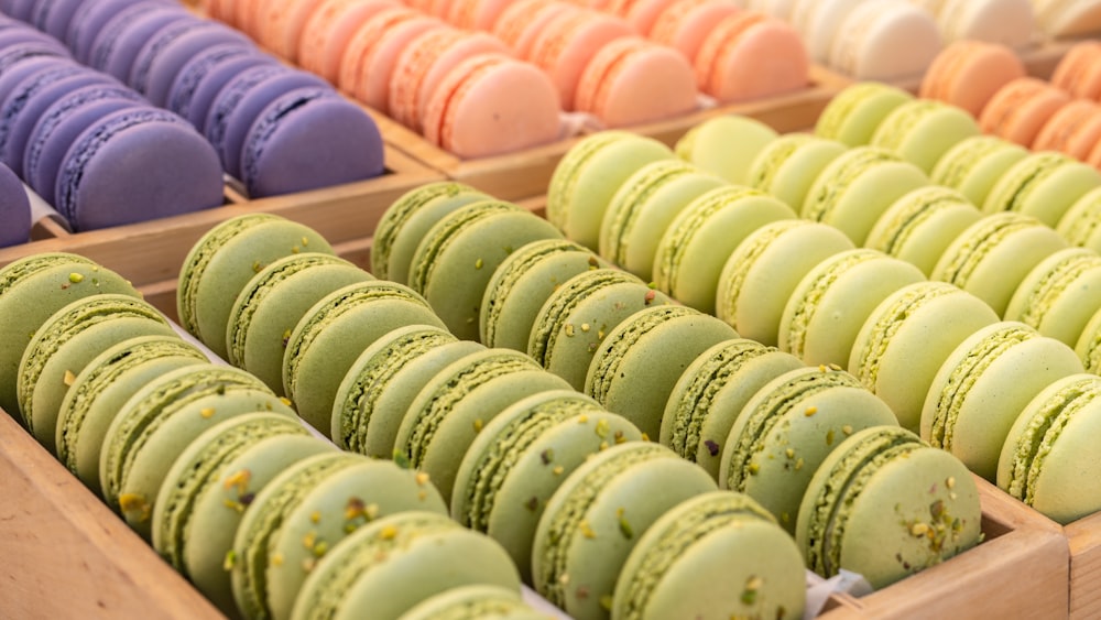 Tablett mit französischen Macarons