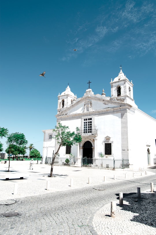white painted cathedral in Praia da Batata Portugal