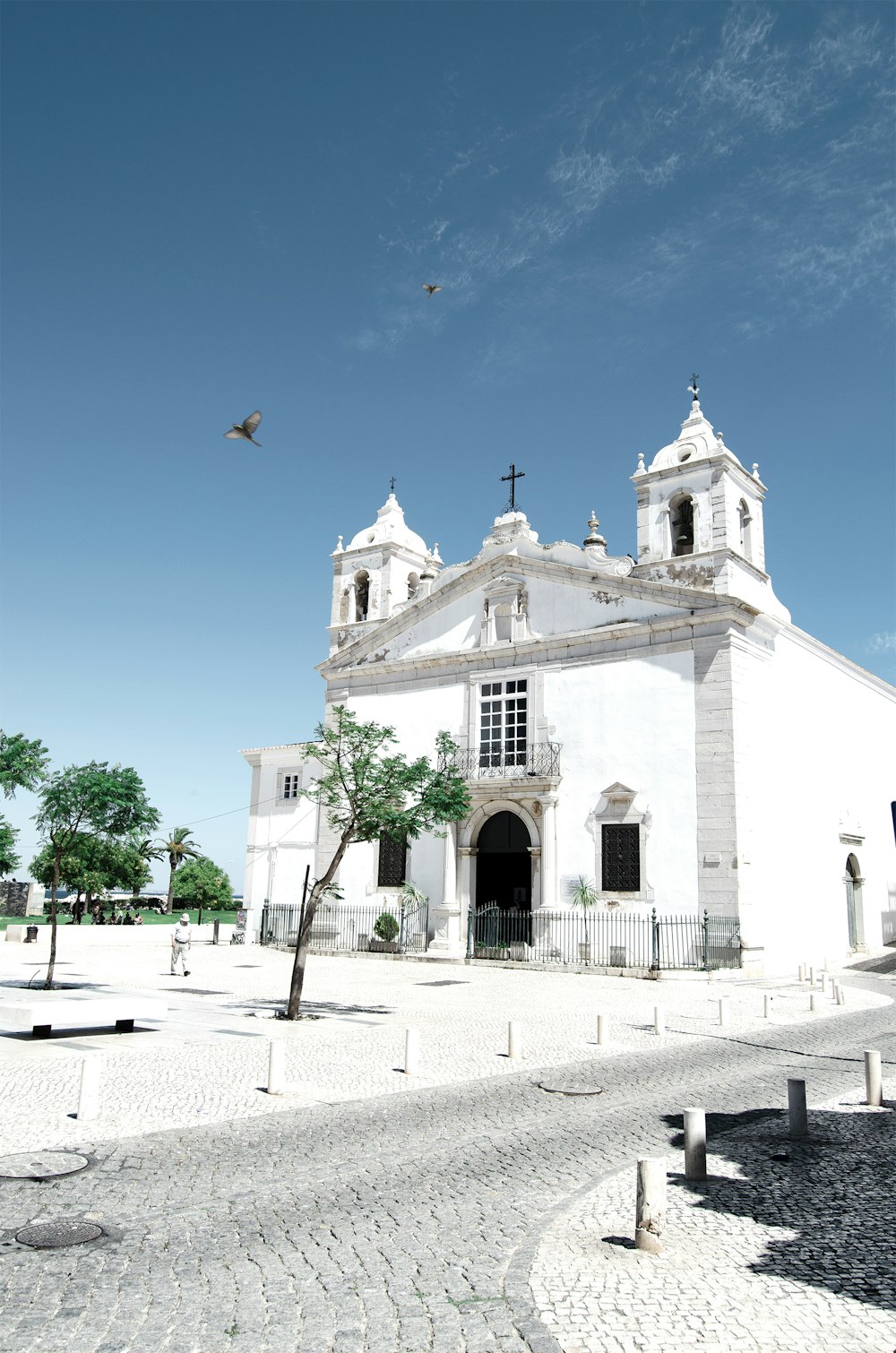 white painted cathedral