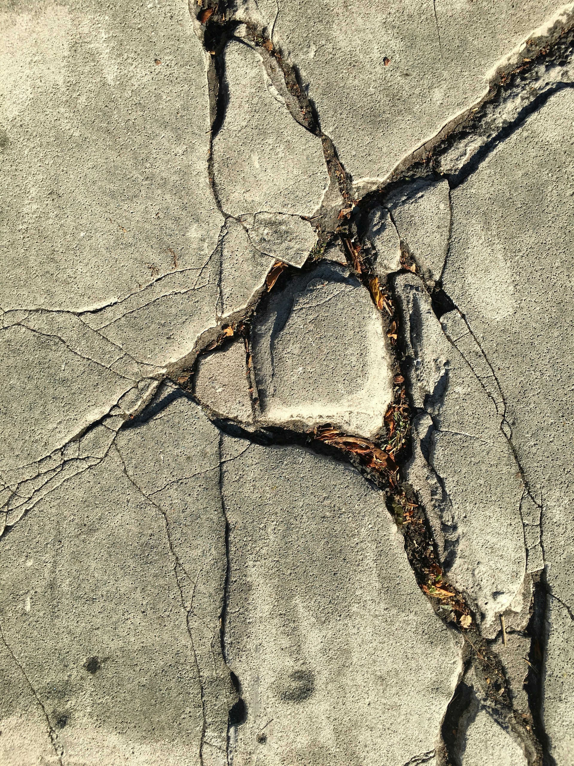 close-up photo of broken concrete wall
