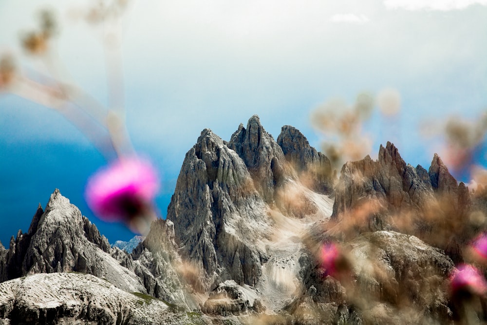 high-angle photography mountains