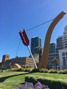 An artistic bow and arrow subtly incorporated into the mediation office decor.