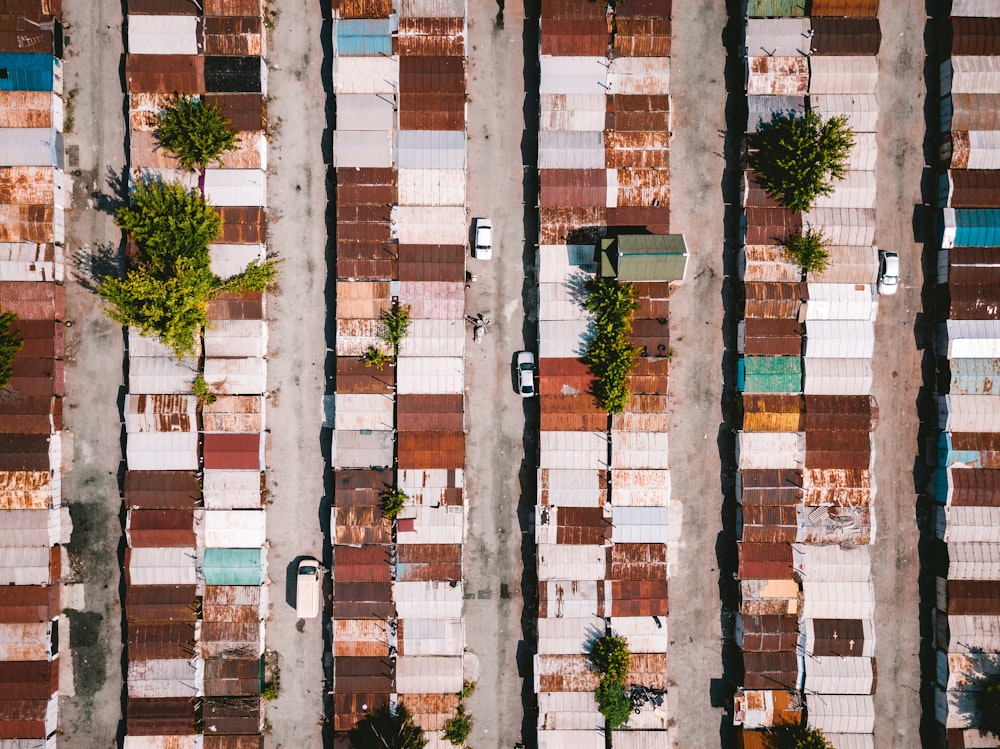 aerial photography of houses