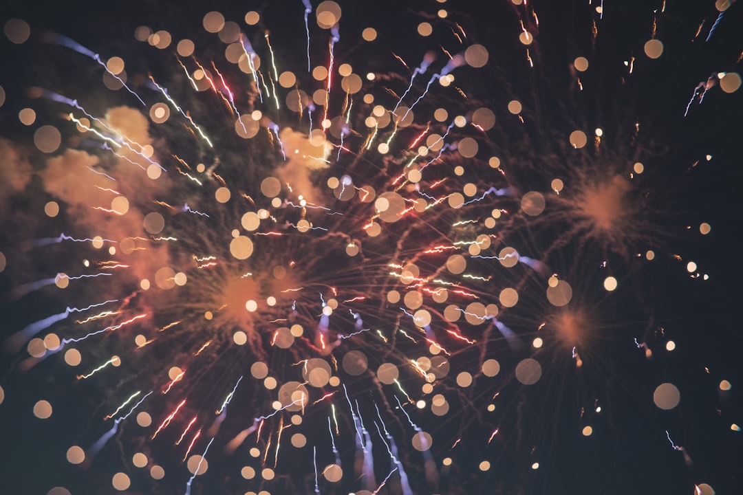 fireworks illustration, National day fireworks
