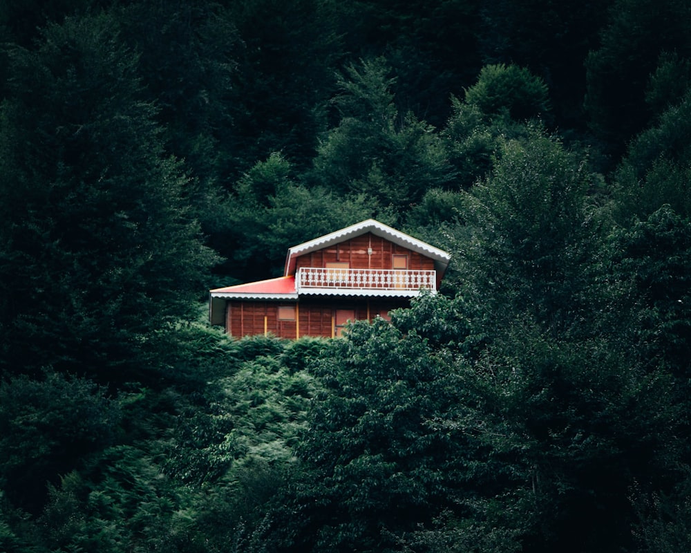 Haus umgeben von Bäumen