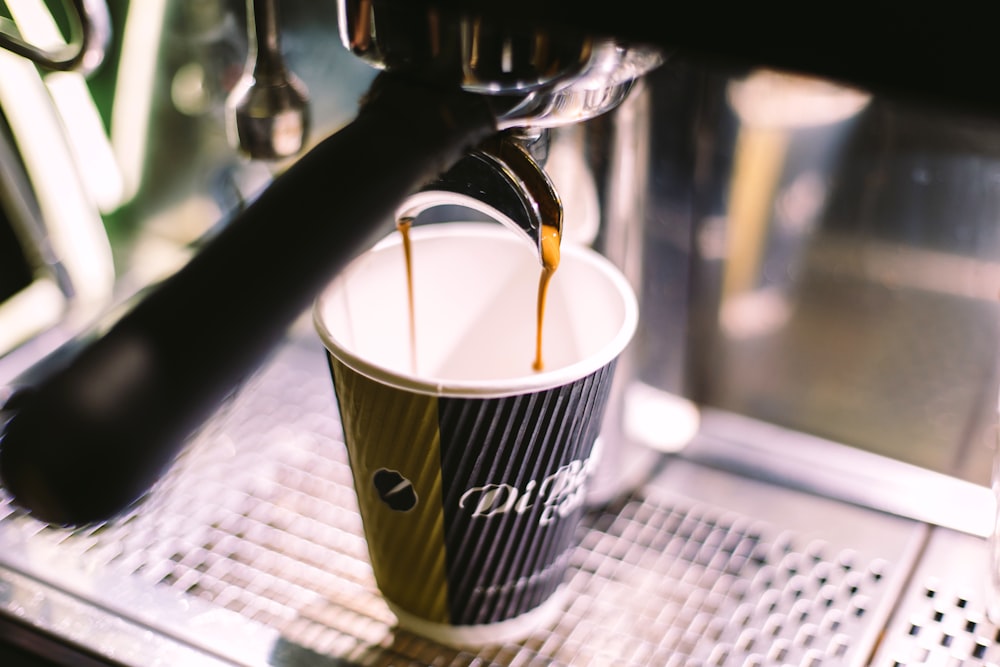 coffee poured to the cup