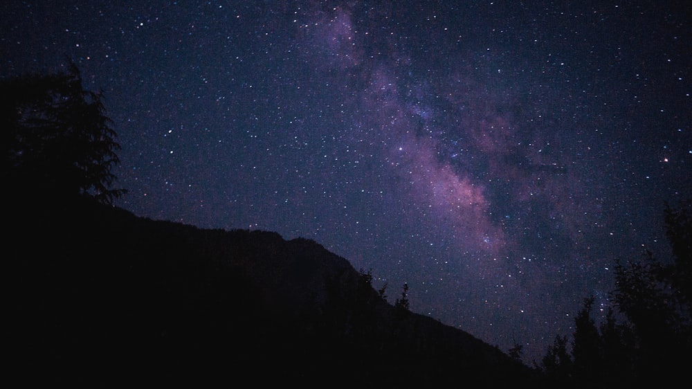 black and purple milky way